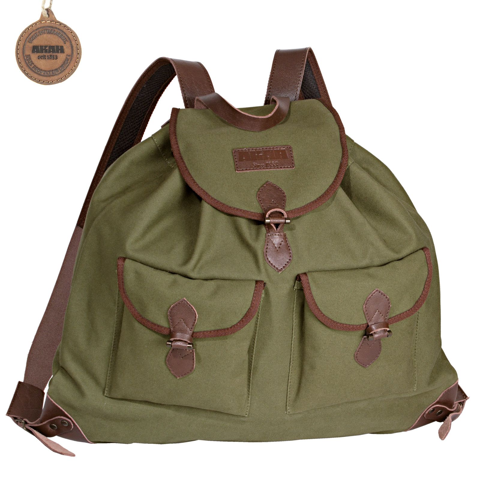 AKAH Canvas Rucksack lautlos