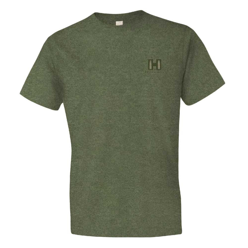 HORNADY T-SHIRT OLIVE/OLIVE ''H'' AUF BRUST & RÜCKEN GR.