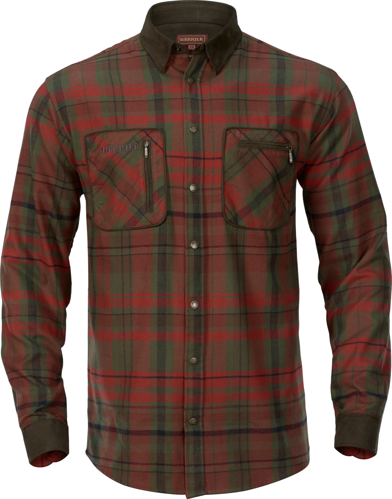 Härkila Pajala Hemd Red autumn check