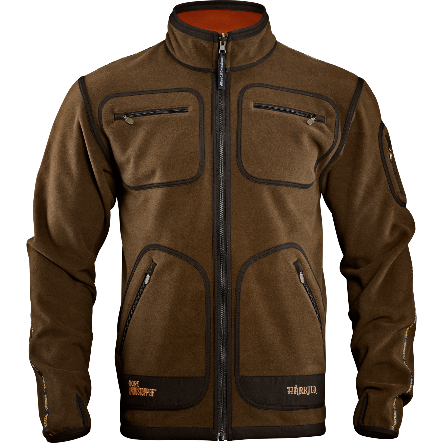 Härkila Kamko Fleecejacke Hunting Green/ Orange Blaze