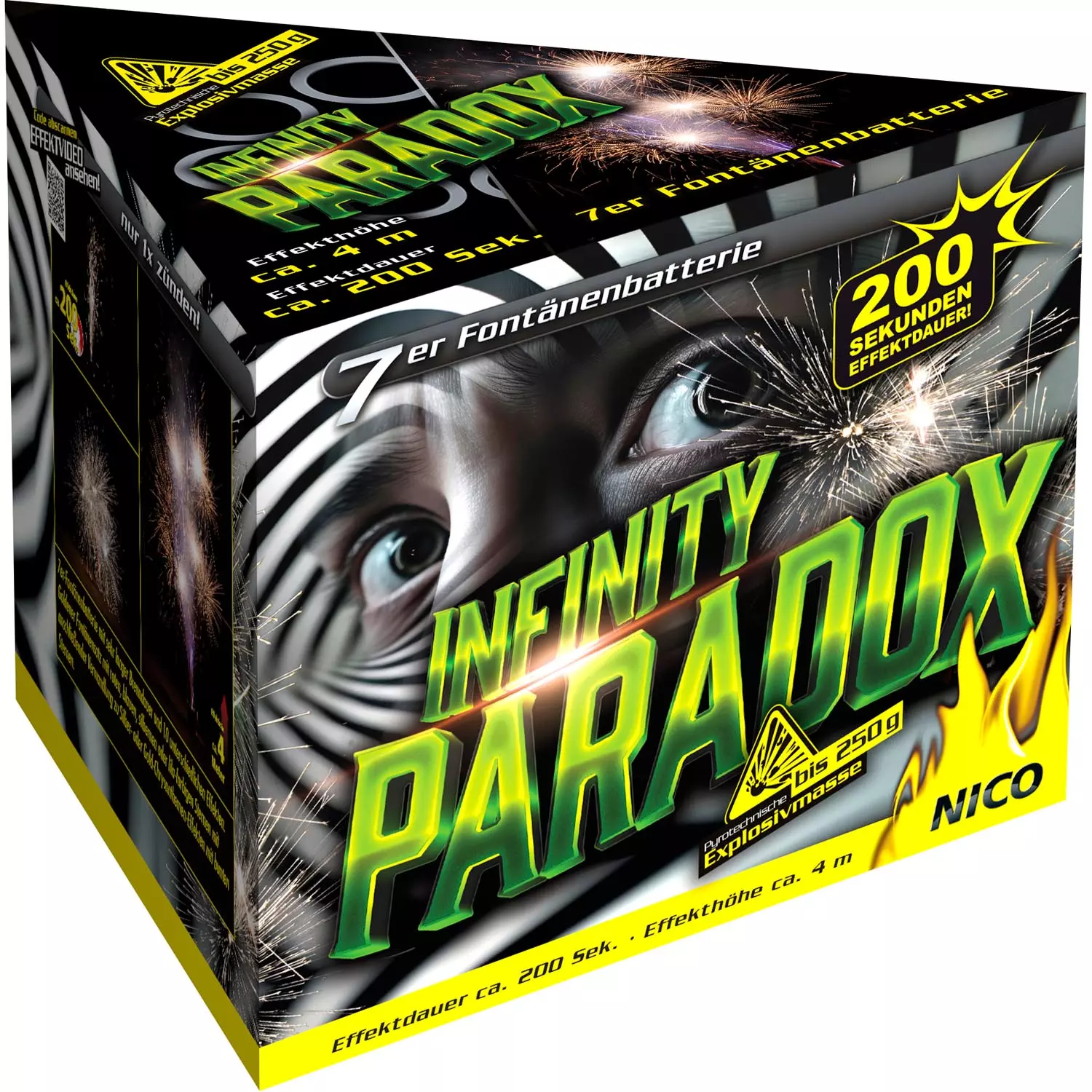 Nico Feuerwerk Infinity Paradox, 7er-Fontänenbatterie