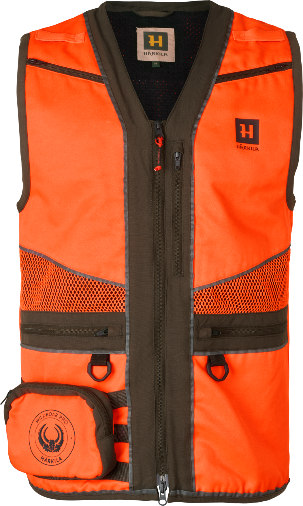Härkila Wildboar Pro Blaze waistcoat Orange blaze/Brown L