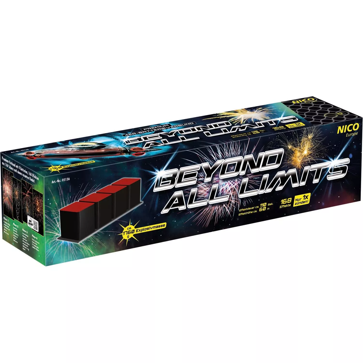 Nico Feuerwerk Beyond all Limits, 144 Schuss