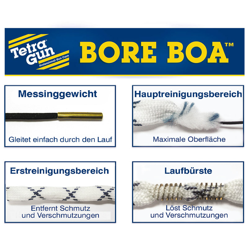 TETRA GUN Bore Boa Lauf-Reinigungsschnur für Langwaffen