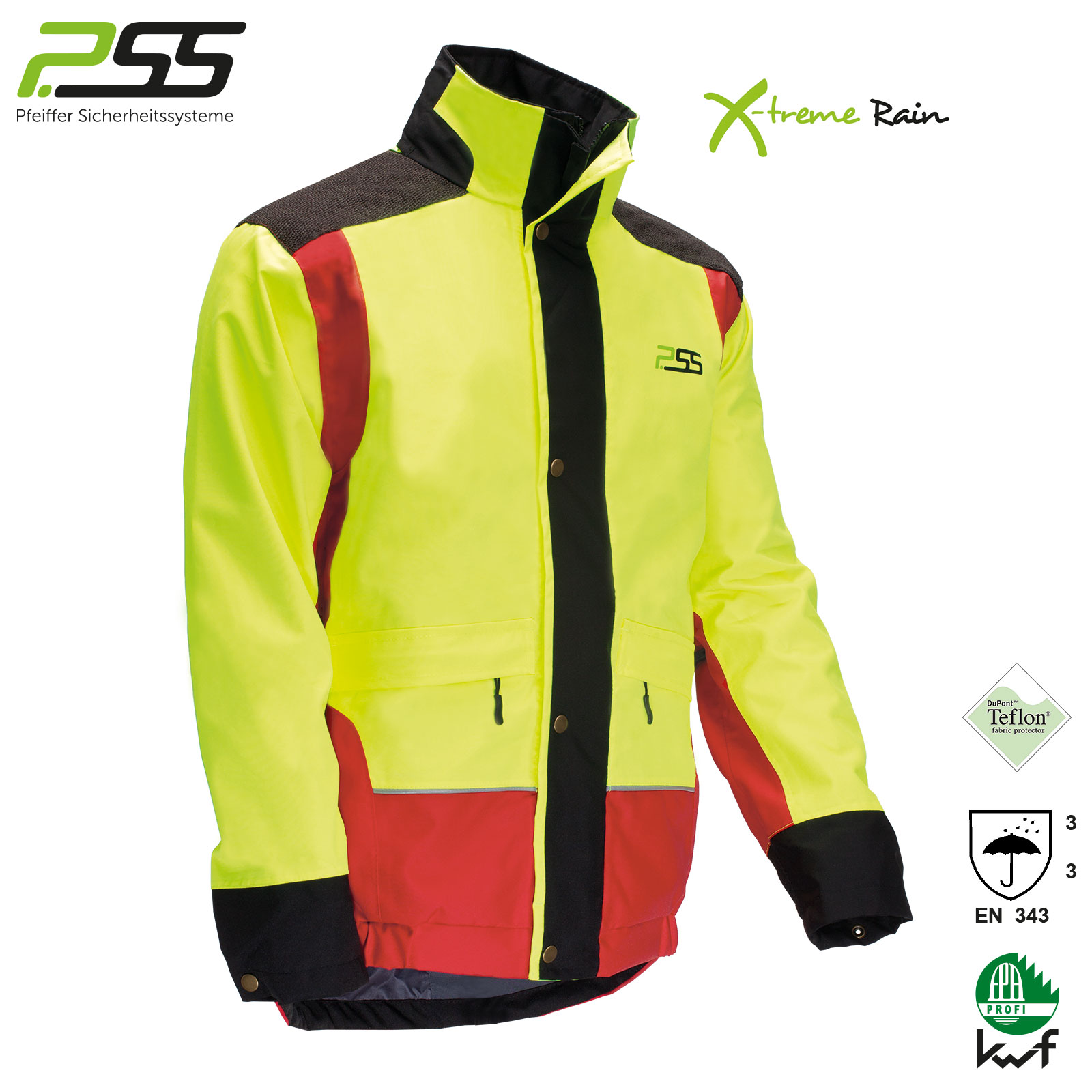 PSS X-treme Rain Regenjacke gelb/rot PSS X-treme Rain Regenjacke gelb/rot