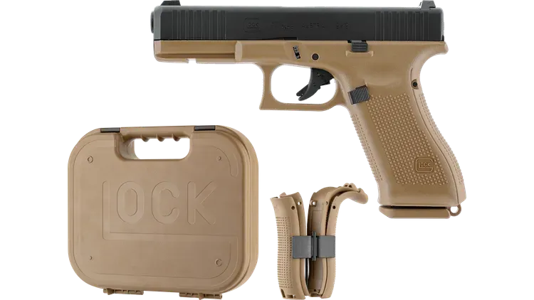 GLOCK 17 Gen5 French Edition 6 mm, Gas, < 1,0 J, Schwarz-Coyote