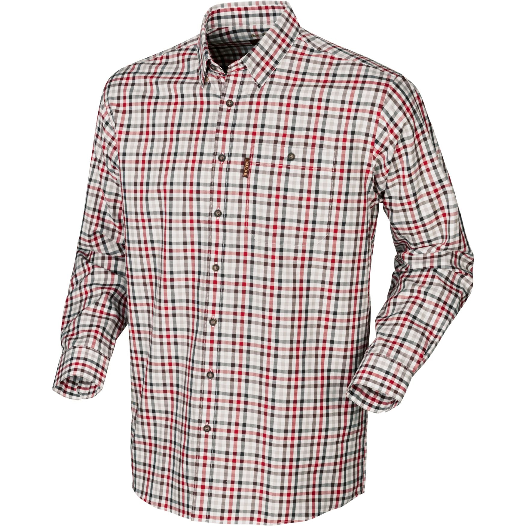 Härkila Milford Hemd Bloodstone red/White XXL