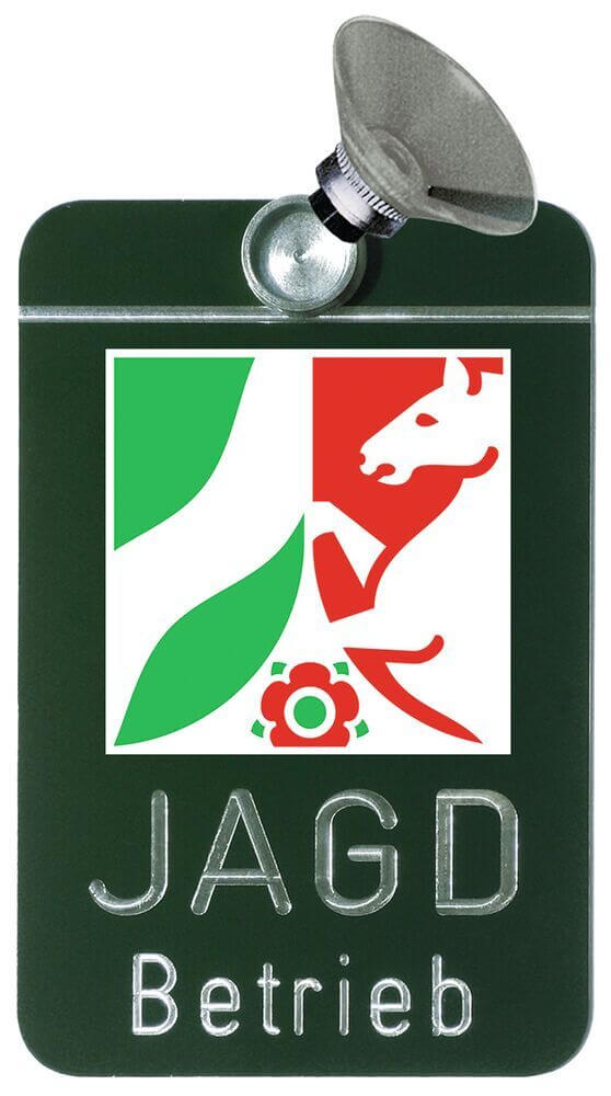 Magnet-Autoschild – "Jagd Betrieb" Rheinland-Pfalz