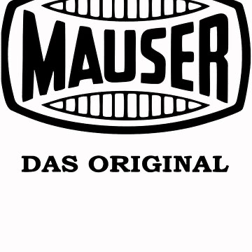 Mauser Logoaufkleber Weiß