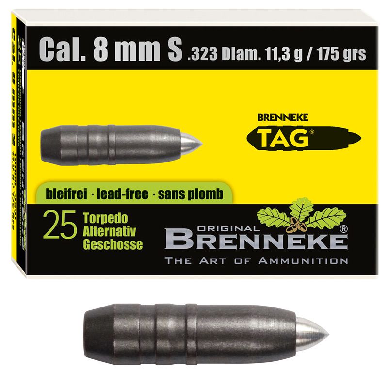 BRENNEKE Geschoss 8mm S TAG