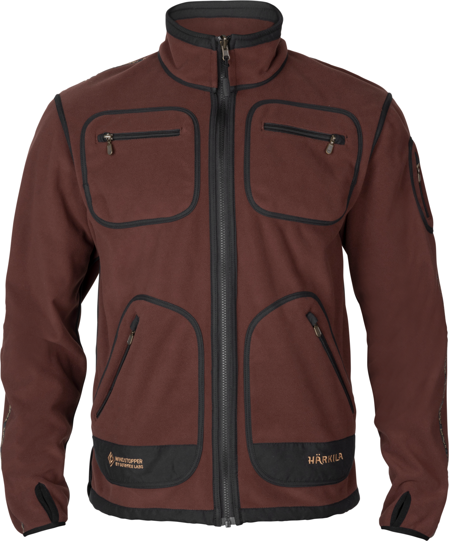 Härkila Kamko Fleecejacke Green/Bordeaux