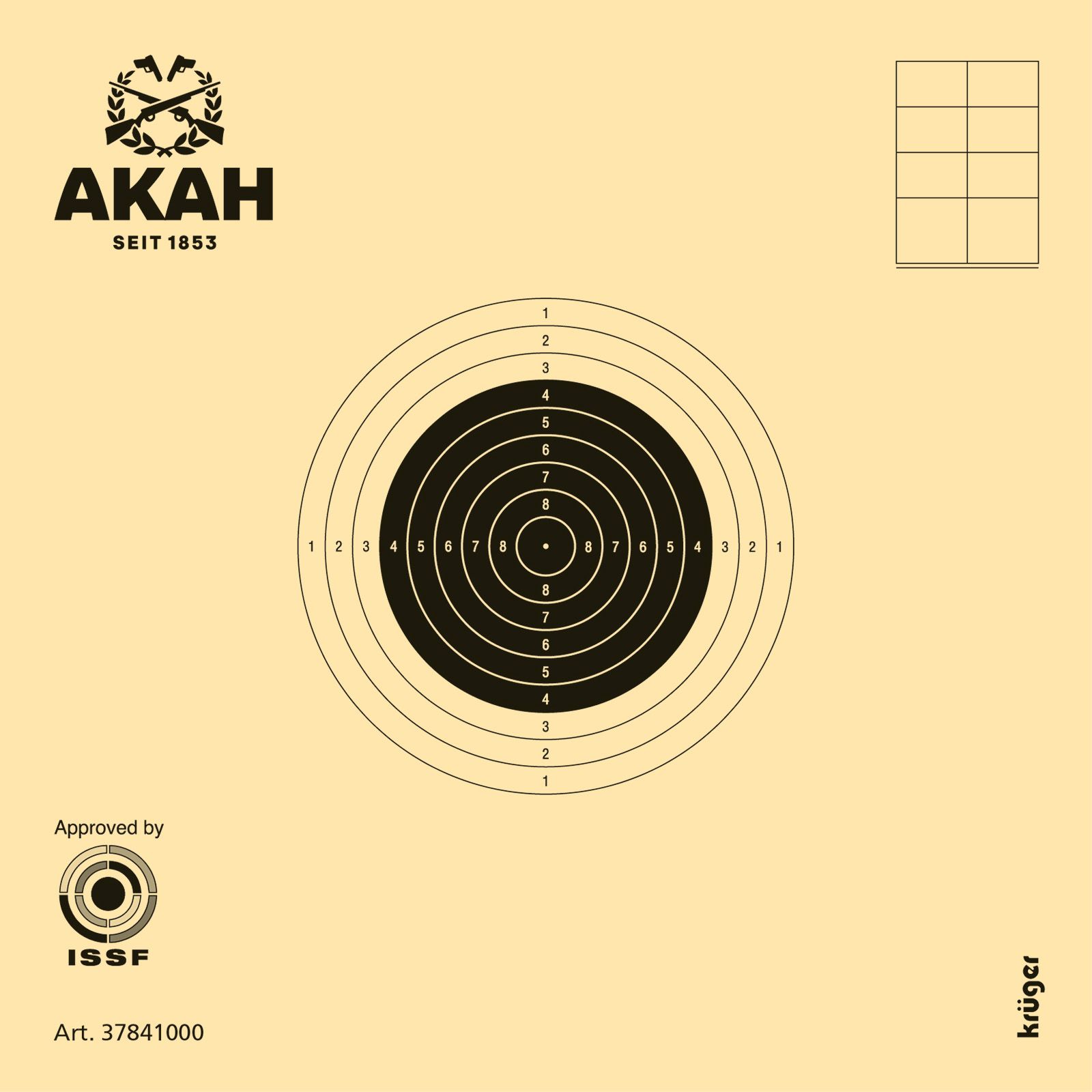 AKAH Luftgewehr UIT-Scheibe 10 x 10 cm