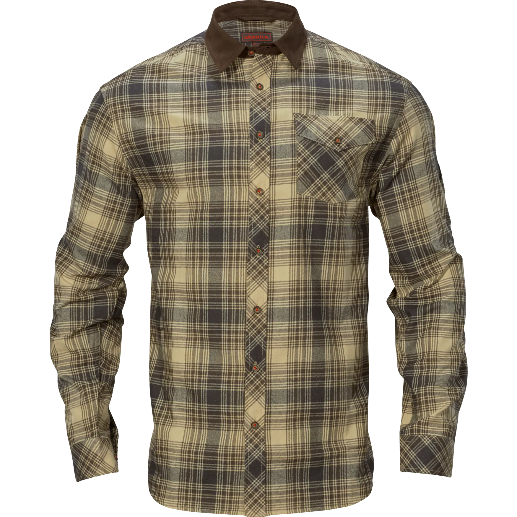 Härkila Driven Hunt Hemd Light teak check