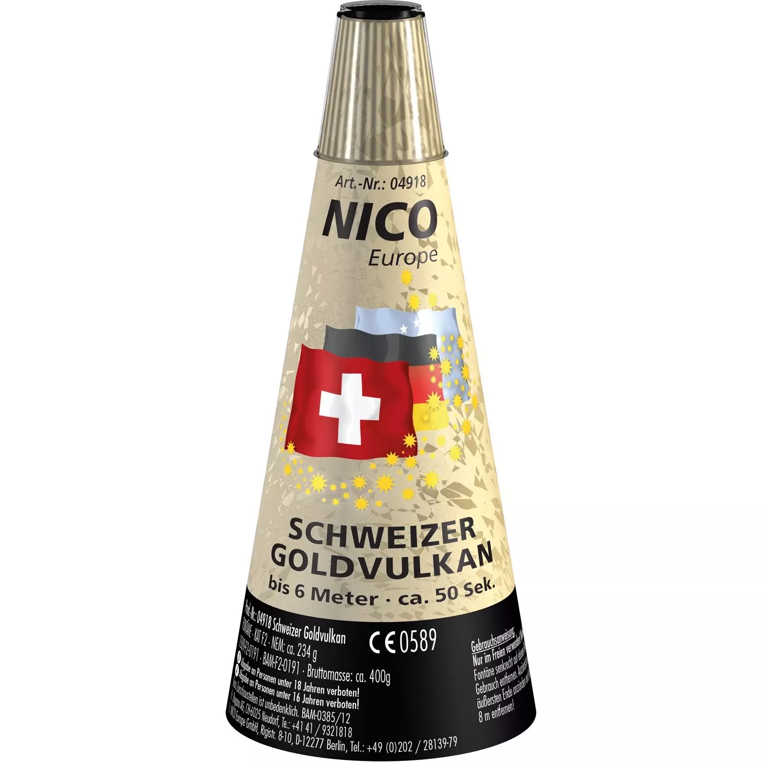 Nico Feuerwerk Schweizer-Goldvulkan
