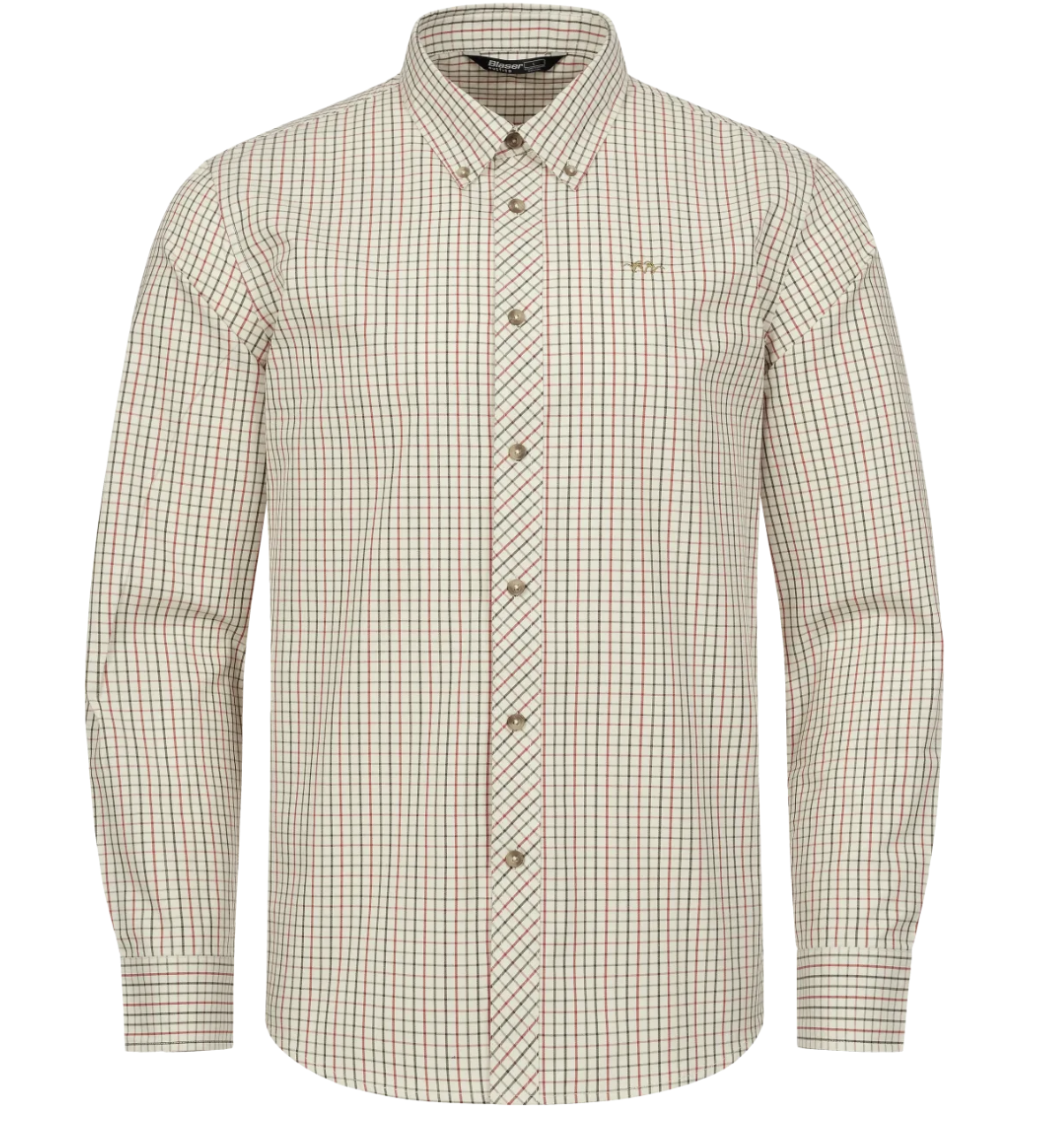Blaser Herren Hemd Tristan 22 beige/rot kariert 3XL