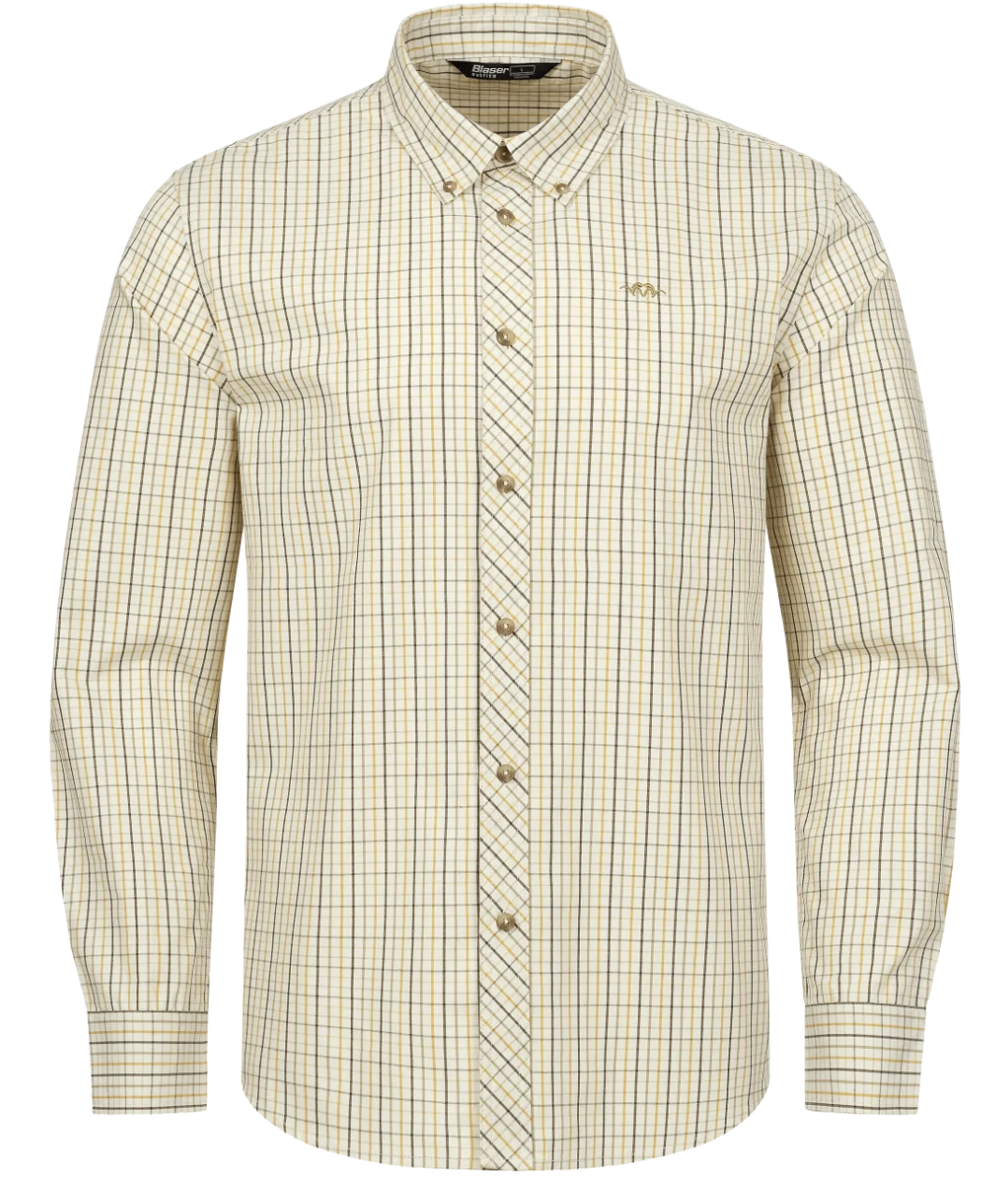Blaser Herren Hemd Tristan 22 beige/gelb kariert M