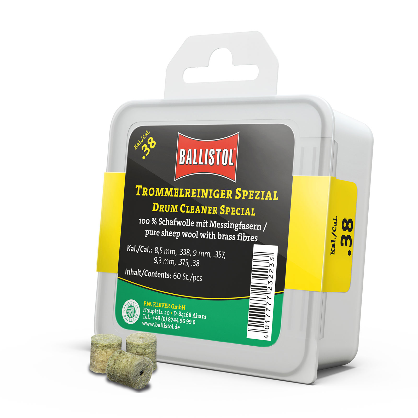 BALLISTOL Filz-Trommelreiniger Spezial / 60 Stk. BALLISTOL Filz-Trommelreiniger Spezial / 60 Stk.
