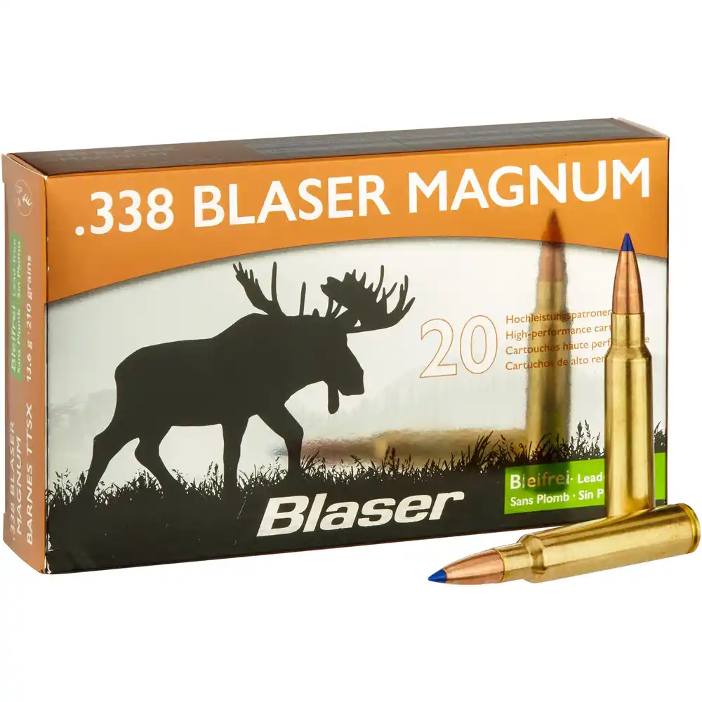 .338 Blaser Magnum (13,6 g/210 gr Barnes TTSX · BC 0,48) 