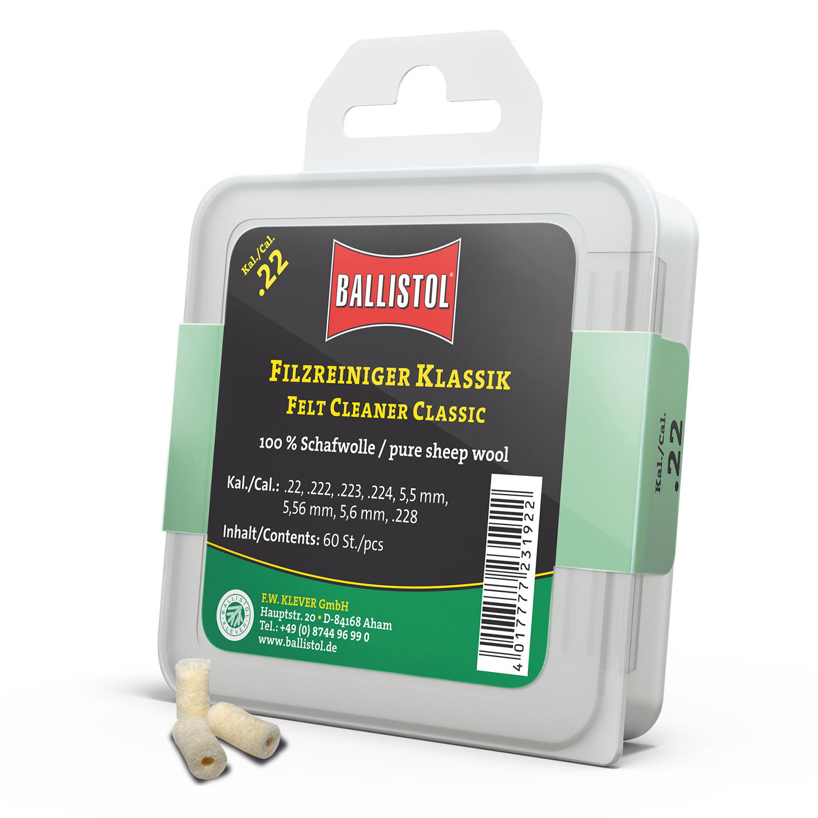 BALLISTOL Filzreiniger Klassik / 60 Stk. BALLISTOL Filzreiniger Klassik / 60 Stk.