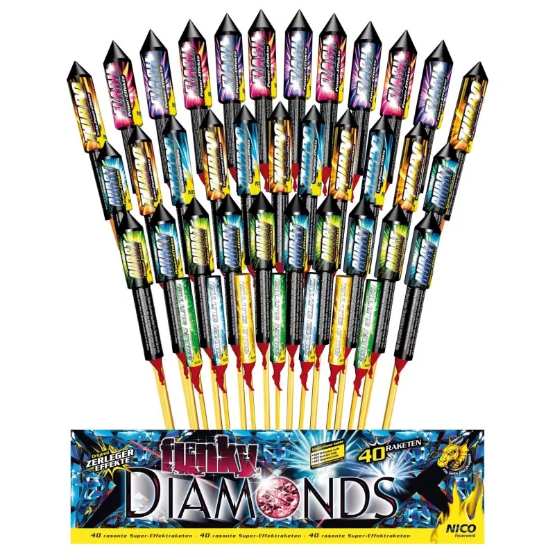Nico Feuerwerk Funky Diamonds, 40er-Rak.-Btl.