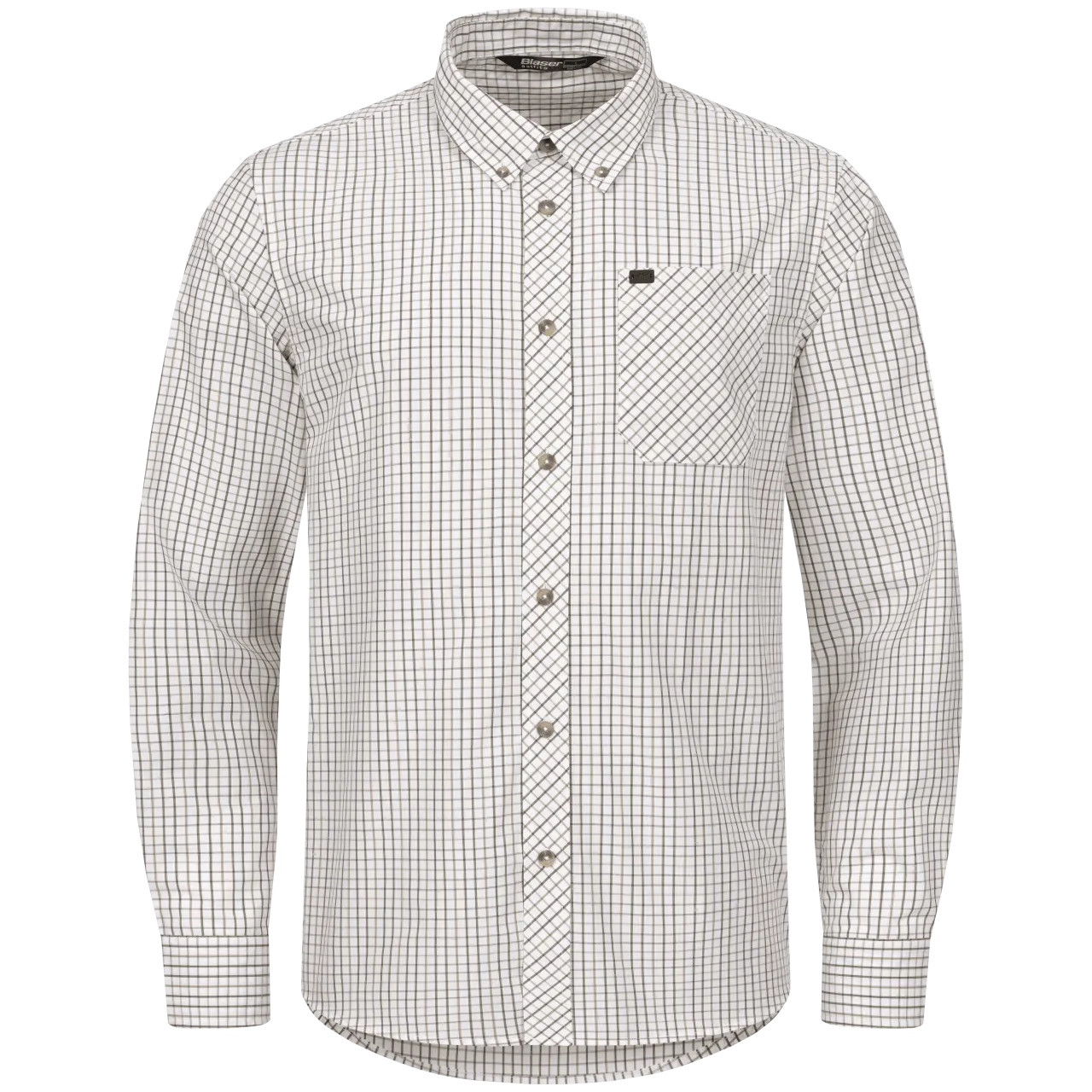 Blaser Herren Hemd Juno oliv/beige kariert