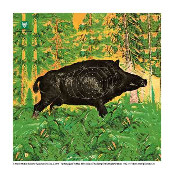 DJV Luftgewehr-Scheibe Überläufer stehend rechts