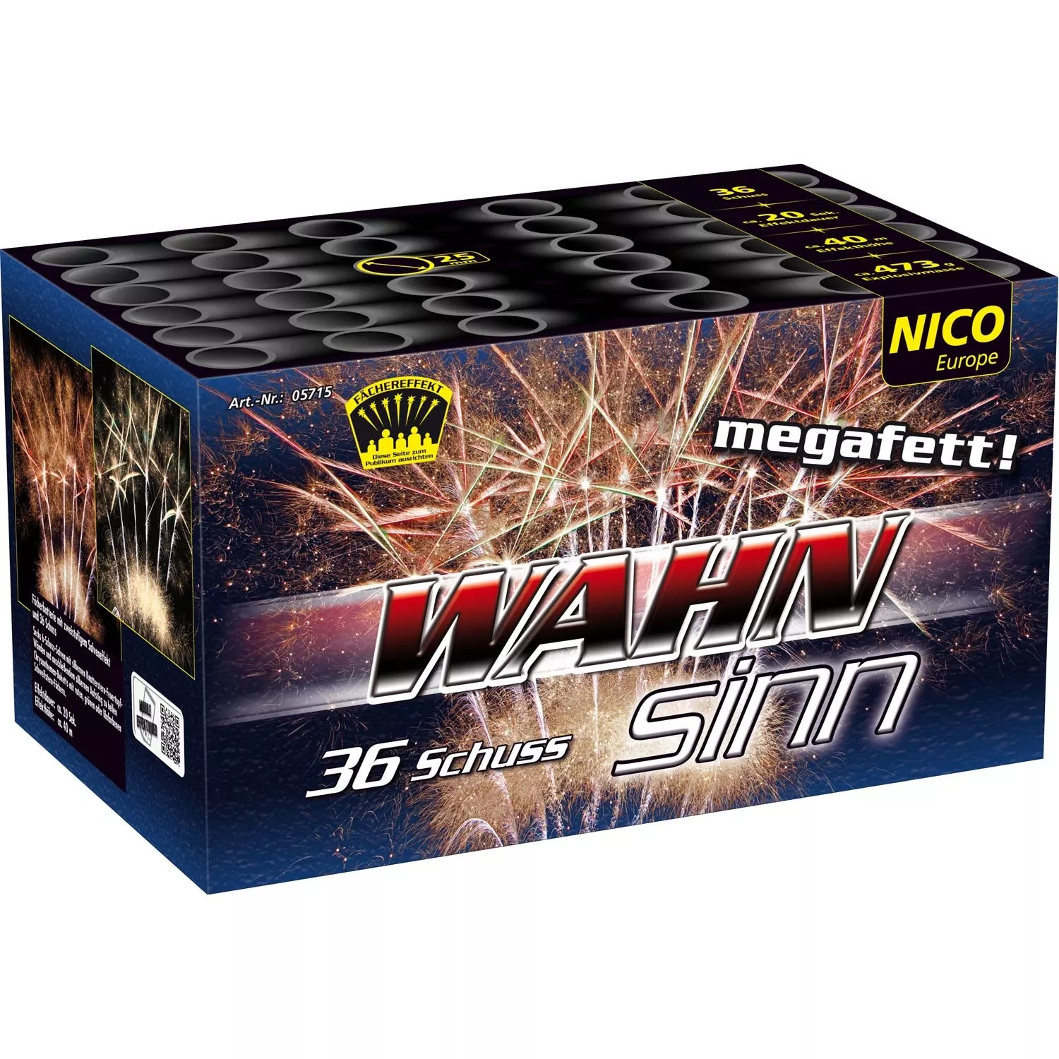 Nico Feuerwerk WAHNsinn, 36 Schuss