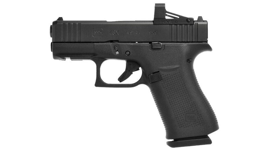GLOCK Pistol G43X Rail, MOS, FS, 9 mm Luger, Subcompact Slimline, with RMSc-Shield.