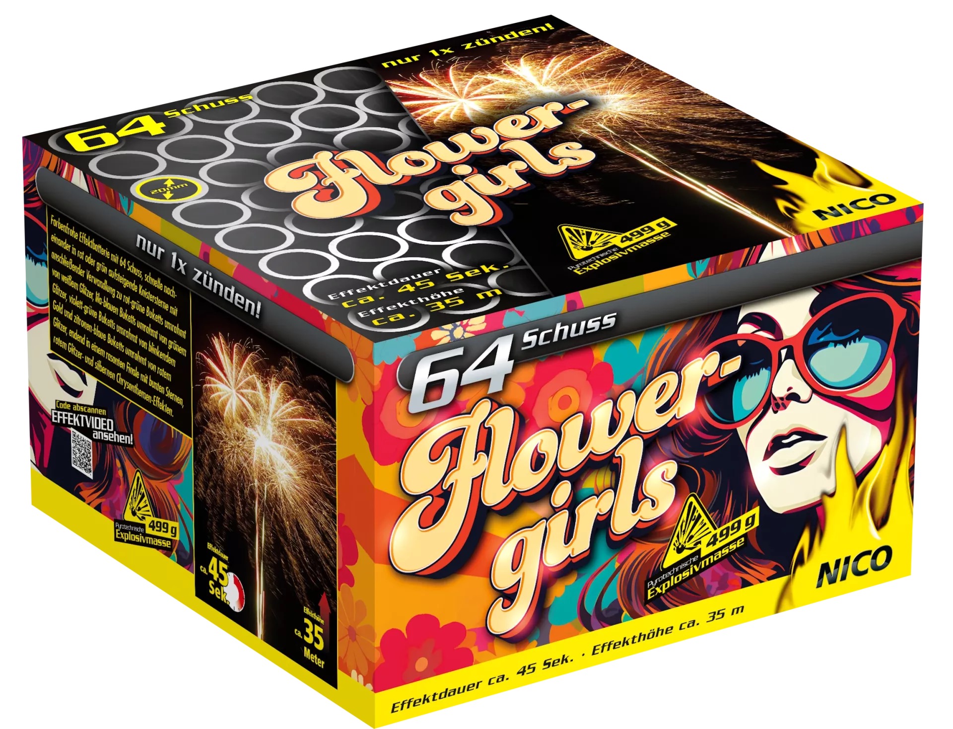 Nico Feuerwerk Flowergirls, 64 Schuss