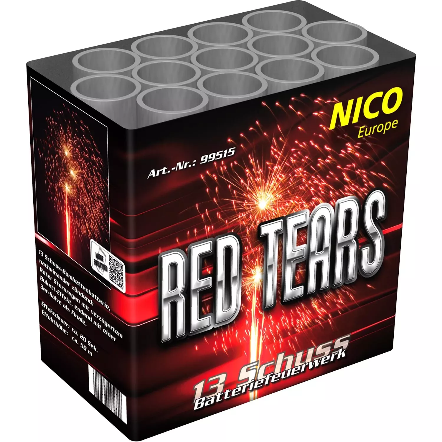 Nico Feuerwerk Red Tears, 13 Schuss