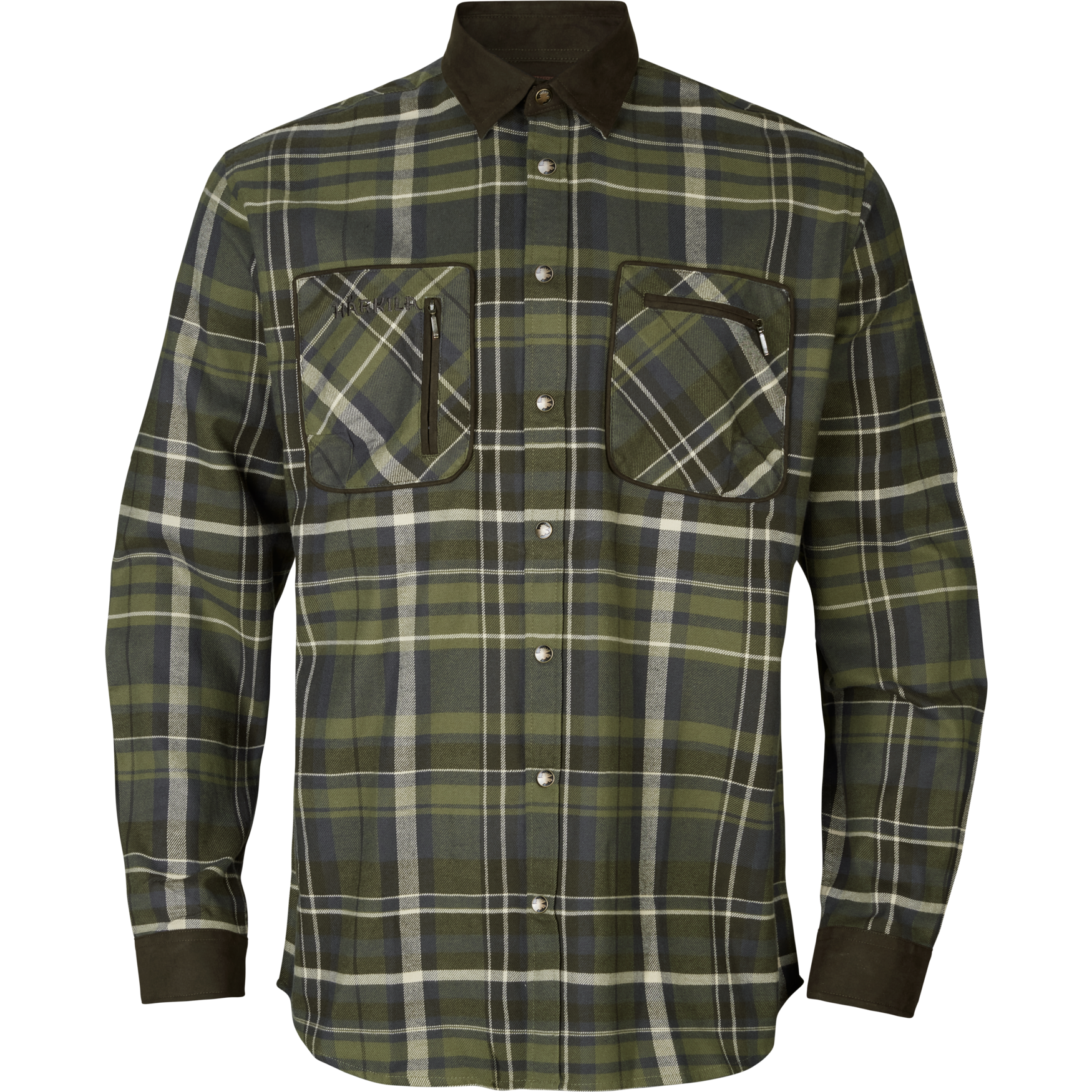 Härkila Hemd Pajala in Olive Check