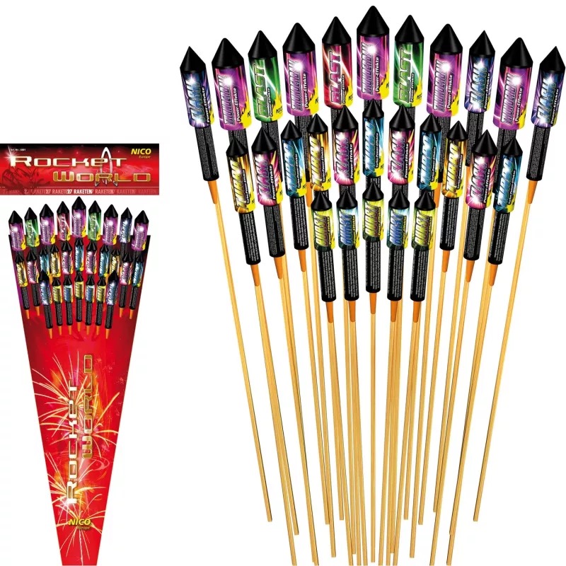 Nico Feuerwerk Rocket World, 27er-Rak.-Btl.
