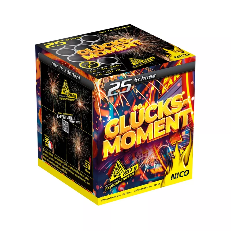 Nico Feuerwerk Glücksmoment, 25 Schuss