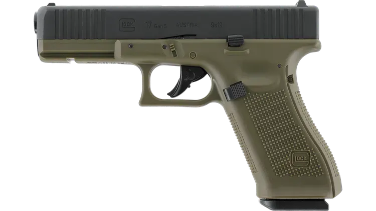 GLOCK 17 Gen5 4,5 mm (.177) BB, CO₂, < 3,0 J, Battlefield Green