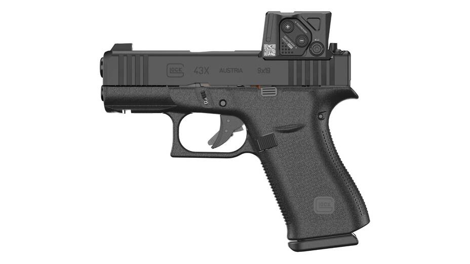 GLOCK Pistole G43X Rail, FS, 9 mm Luger, Subcompact Slimline, A-CUT COA Combo