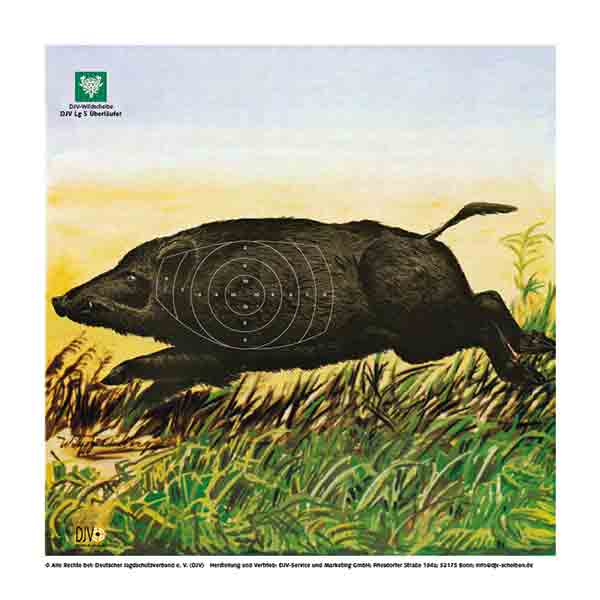 DJV-Luftgewehr-Jagdscheibe Überläufer flüchtig links