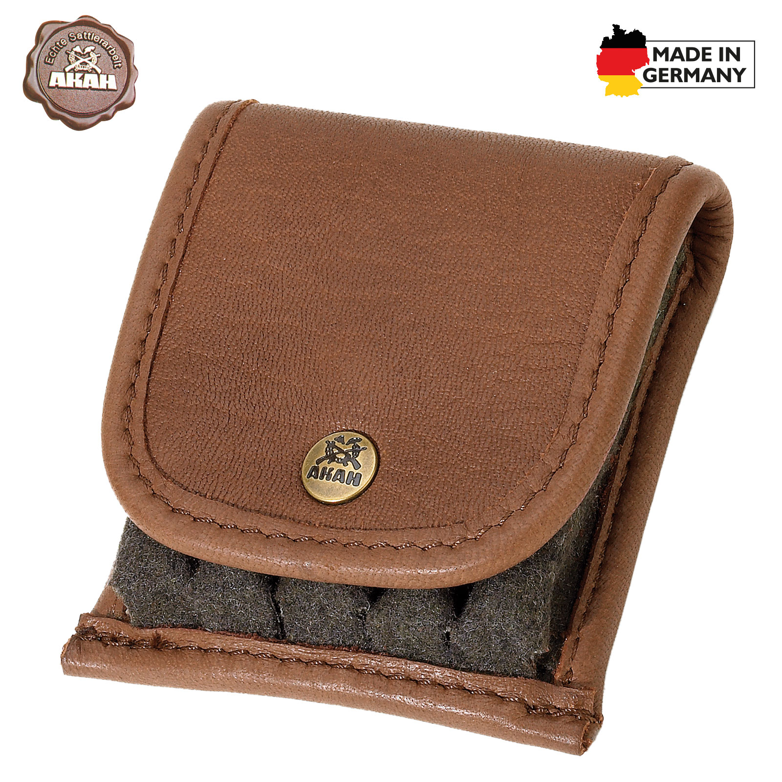 AKAH Patronenetui Elchleder mit Loden AKAH Patronenetui Elchleder mit Loden