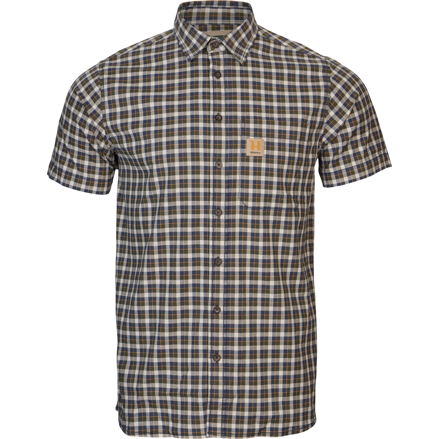 Härkila Fjell Kurzarmhemd - Naval Blue Check -
