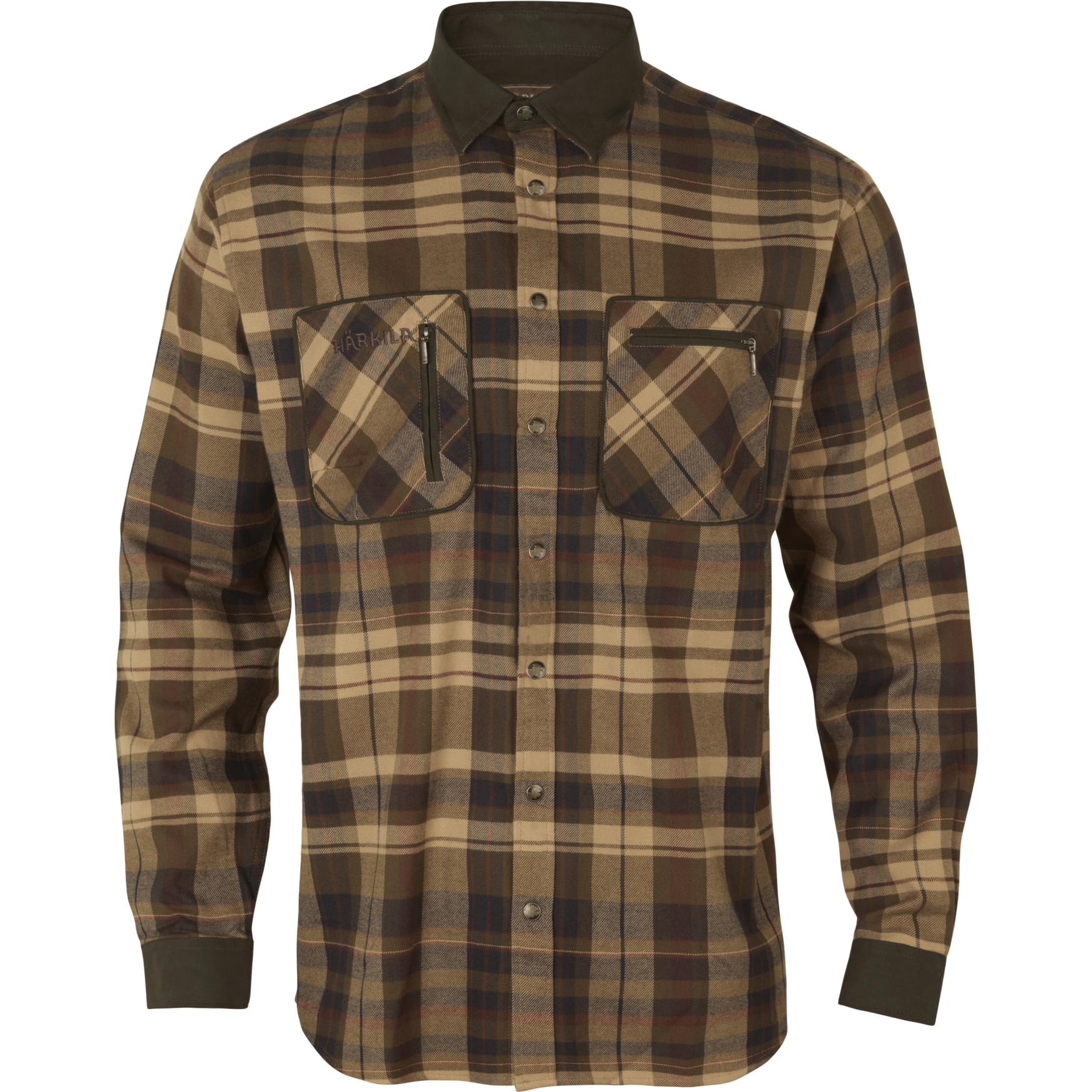 Härkila Hemd Pajala in Beige W/Brown