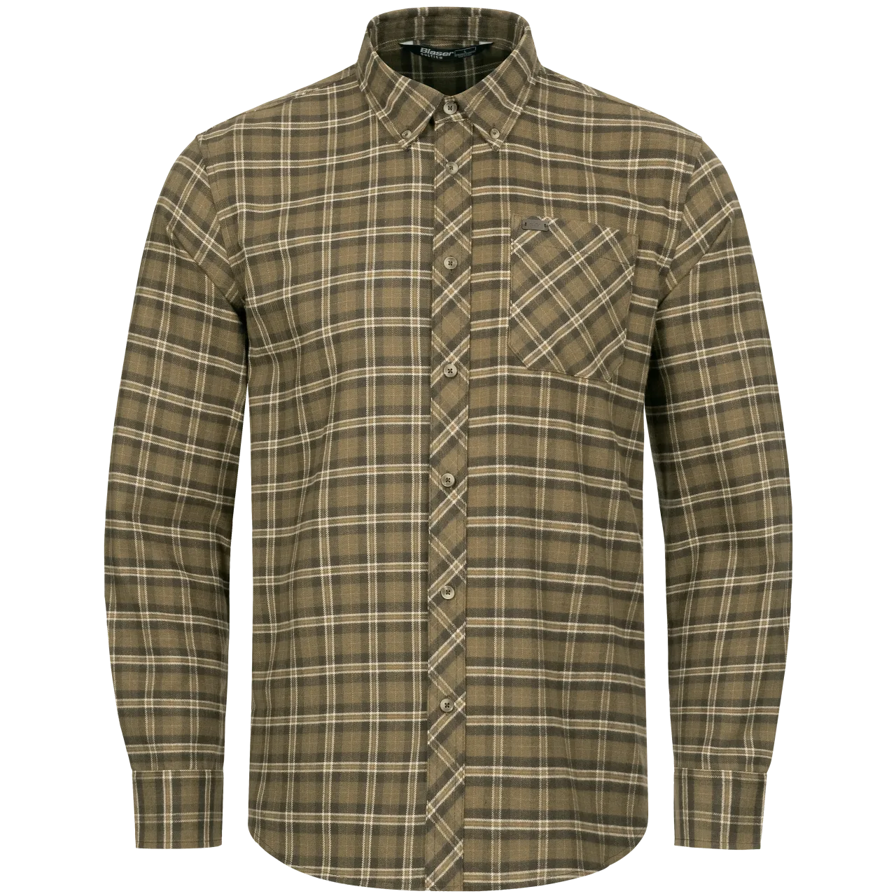 Blaser Herren Hemd Edward beige/braun kariert