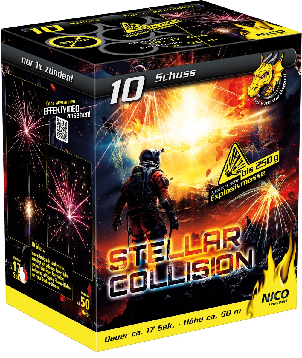 Nico Feuerwerk Stellar Collision, 10 Schuss
